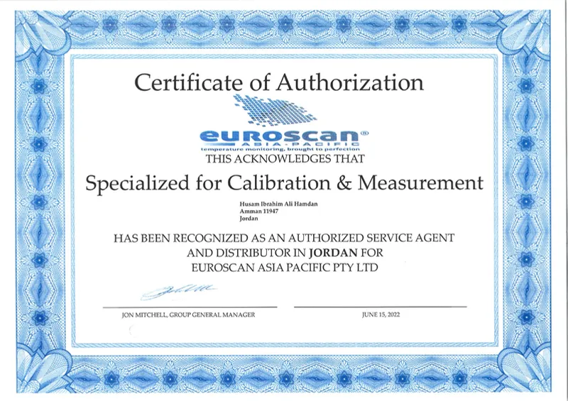Authorization document for Euroscan Asia Pacific Pty Ltd